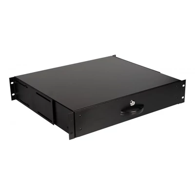 EQUIP EZD-2-B Rackszekrény kiegészítő - Cabinet Drawer, 2U, Black