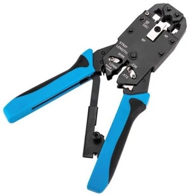 EQUIP EQUIP129409 Krimpelő fogó; professzionális, moduláris; RJ11/RJ12/RJ45