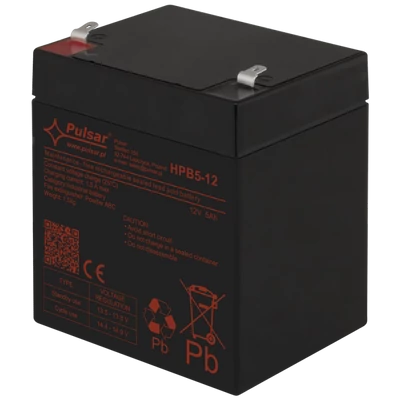 PULSAR HPB5-12 Akkumulátor 12V 5Ah; HPB széria; T1 csatlakozó