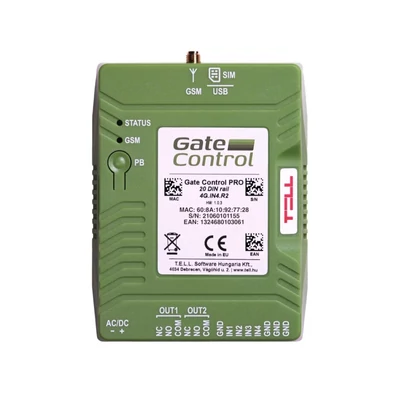 TELL Gate-Control-PRO-20-4G-DIN Gate Control PRO 20 4G kapuvezérlő; 4 zónabemenet; 2 relés kimenet;