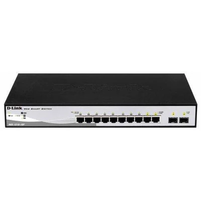 D-LINK DGS-1210-10MP 10-Port Gigabit PoE+ Smart Switch inc. 2 SFP Ports POE budget 130W - Power budg