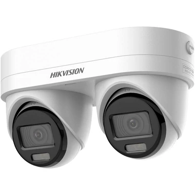 HIKVISION DS-2CD3343G2/X2-LIZSUY/SL(2.8/4mm) IP, Dual turret kamera, 4MP, Mot.obj., 2.8- IR-Fehér LE