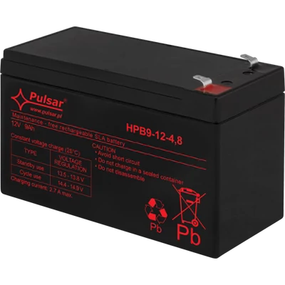 PULSAR HPB9-12-4.8 Akkumulátor 12V 9Ah; HPB széria; T1 csatlakozó