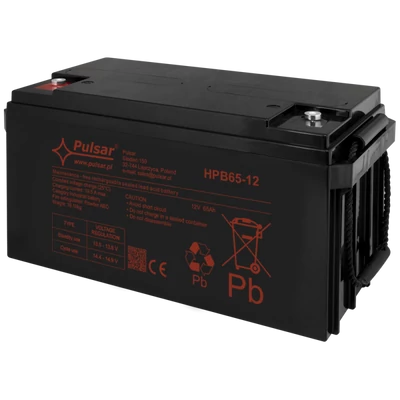 PULSAR HPB65-12 Akkumulátor 12V 65Ah; HPB széria; csatlakozó: