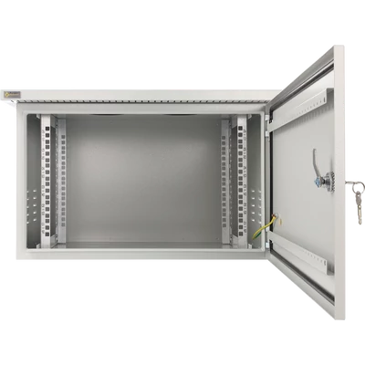 PULSAR RK664-G 19" 6U 600x400 fali rack szekrény; készre szerelt; vandálbiztos; szürke