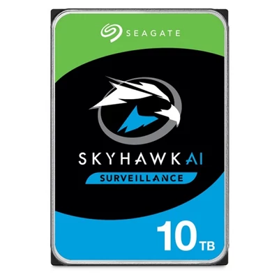 SEAGATE ST10000VE001 SkyHawk AI; 10 TB biztonságtechnikai merevlemez; 24/7 alkalmazásra; RAID kompat