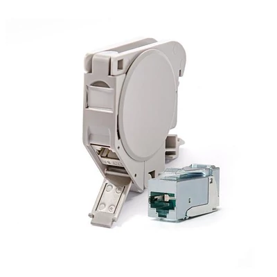 KELINE HN-DIN-C6AHD DIN sínre szerelhető aljzat, Kategória 6A, 1xRJ45/s csatlakozóval