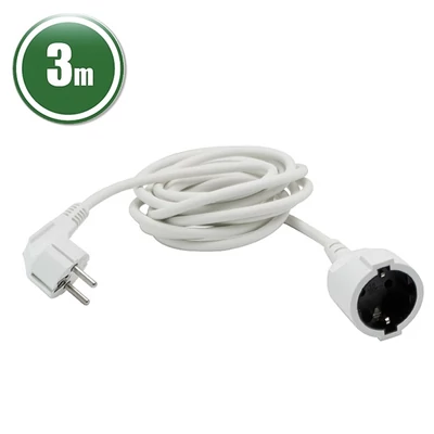 VEZ 20500WH Hálózati lengő hosszabbító , 3m, fehér