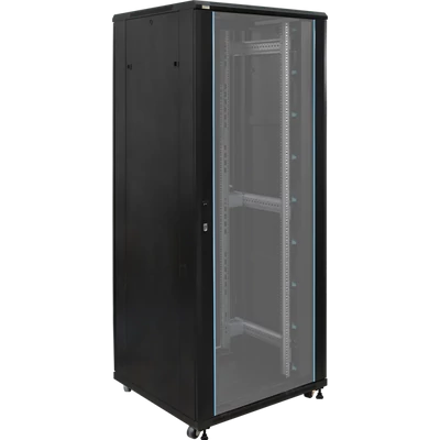 PULSAR RS4288 19" 42U 800x800 álló rack szekrény; lapraszerelt; fekete