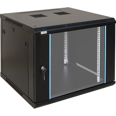 PULSAR RWA966 19" 9U 600x600 fali rack szekrény; lapraszerelt; fekete
