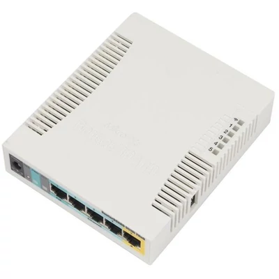 MIKROTIK RB951Ui-2HnD RouterBOARD 951Ui-2HnD with 600Mhz CPU, 128MB RAM, 5xLAN, built-in 2.4Ghz 802b