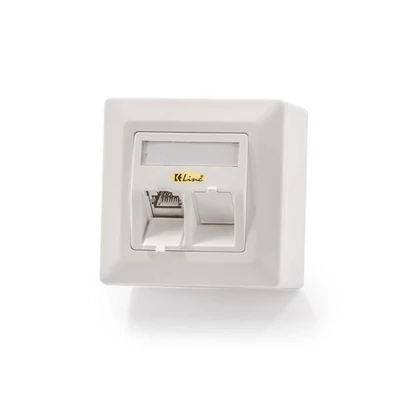 KELINE 601140-AP + KEJ-C6-S-TL(2) Giga+ Modulo50 Cat.6, 2xRJ45/s, falon kívüli, csatlakozóval