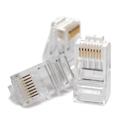 HIKVISION DS-1M5EUA-15U/100PCS RJ45 csatlakozó; UTP fali kábelre ; cat5e; önkioltó UL94V-2; 100 db/doboz; 8P8C