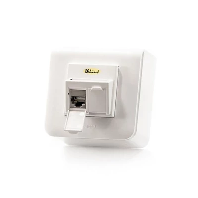 KELINE 601120-AP + KEJ-CEA-S-10G(2) Cat.6A, Modulo45, 2xRJ45/s, falon kívüli, csatlakozóval