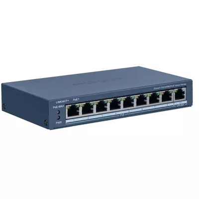 HIKVISION DS-3E1309P-EI/M 9 portos PoE switch ; 8 PoE + 1 uplink port; menedzselhető
