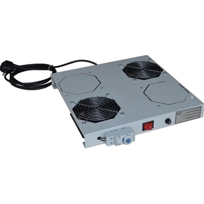 LEGRAND EC2V Rackszekrény ventilátor 19"- 2 ventilátor,termosztát, 160m3/óra,Fekete