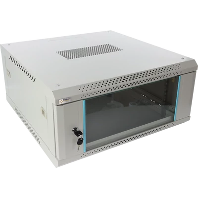 PULSAR RWA466-G 19" 4U 600x600 fali rack szekrény; lapraszerelt; szürke; könnyített kialakítás