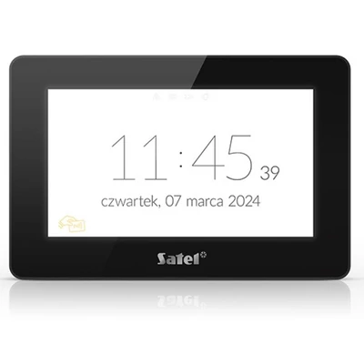 SATEL INT-TSH2R-B 7" érintőképernyős kezelő; fekete; Mifare hitelesítés