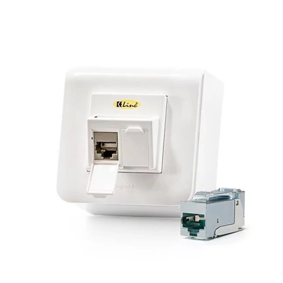 KELINE 601120-AP + KEJ-C6A-S-HD(2) Cat.6A, Modulo45, 2xRJ45/s, HD falon kívüli