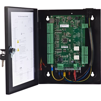 HIKVISION DS-K2802 Ajtóvezérlő 2 ajtóhoz; két irány; 4 Wiegand olvasó; 2 esemény bemenet és 2 riasztási relé kimenet