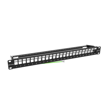 HIKVISION DS-1CP0P24-1U Black Kiegészítő, kábel patch panel , 24 slotos, fekete