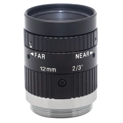 HIKROBOT MVL-MF1224M-5MPE Objektív; 12 mm fix fókusztávolság; 5 MP; F2.4-F16; 2/3"; C-menet