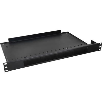 PULSAR RAPS-1P 19" fésűs kábel átvezető panel polccal; 1U; 443x