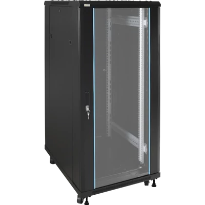 PULSAR RS2768 19" 27U 600x800 álló rack szekrény; lapraszerelt; fekete