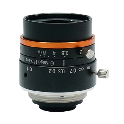 HIKROBOT MVL-HF1628M-6MPE Objektív; 16 mm fix fókusztávolság; 6 MP; F2.8-F16; 1/1.8"; C-menet