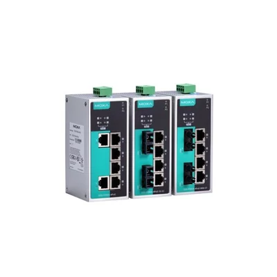 MOXA EDS-P206A-4PoE-S-SC-T Unmanaged PoE Ethernet switch with 1 10/100BaseT ports, and 1 100Base