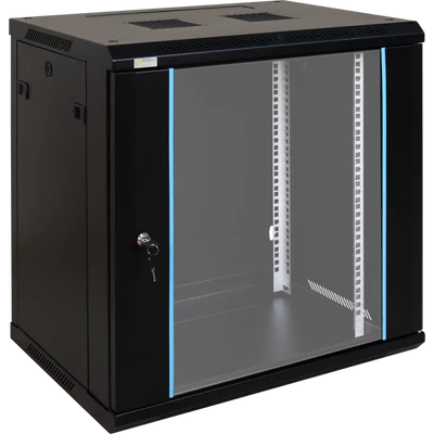 PULSAR RWA1264 19" 12U 600x450 fali rack szekrény; lapraszerelt; fekete