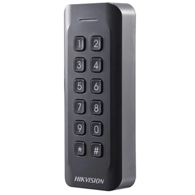 HIKVISION DS-K1802EK Kártyaolvasó 125 kHz; Wiegand kimenet; kültéri; billentyűzettel