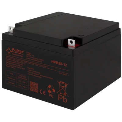 PULSAR HPB28-12 Akkumulátor 12V 28Ah; HPB széria; csatlakozó:
