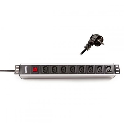 TRITON 620I08 19" elosztópanel 8xhideghelyi csatlakozóval, 1U, 2.3m