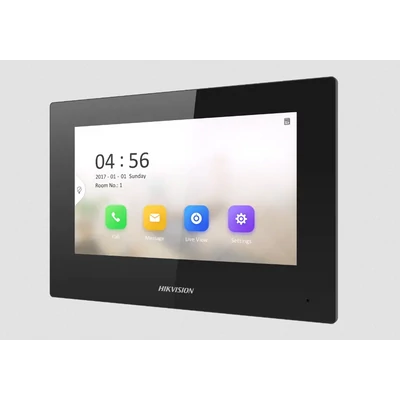 HIKVISION DS-KH6320-LE1 (B) IP video-kaputelefon beltéri egység; 7" TFT LCD érintő kijelző; 1024x600 felbontás