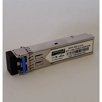 LINKEASY SFP-GE-LX-D SFP modul, 155M~1.25G, 1310nm, 20km távolság, 0~70 hőm. tart. DDM funkció