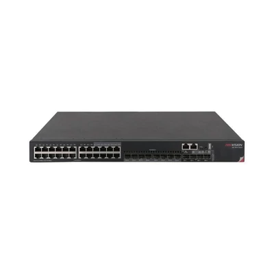 HIKVISION DS-3E3728-H Gigabit aggregációs switch, 24 gigabit rj45 port+8 optikai port+4 SFP port