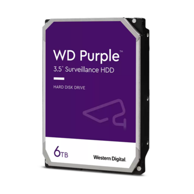 WESTERN DIGITAL WD63PURZ WD Purple; 6 TB biztonságtechnikai merevlemez; 256 MB cache; 24/7 alkalmazásra;nem RAID kompatibilis