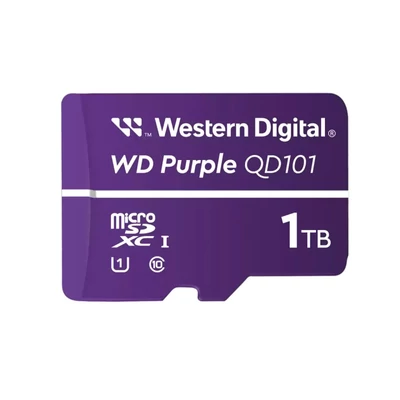 WESTERN DIGITAL WDD100T1P0C WD Purple 1TB micro SD kártya; microSDXC; Class 10 UHS-I; 24/7