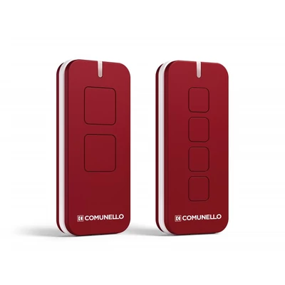 COMUNELLO VICTOR-2RC-PIROS Victor ugrókódos távirányító; 2 csatorna; 433.92 MHz; piros