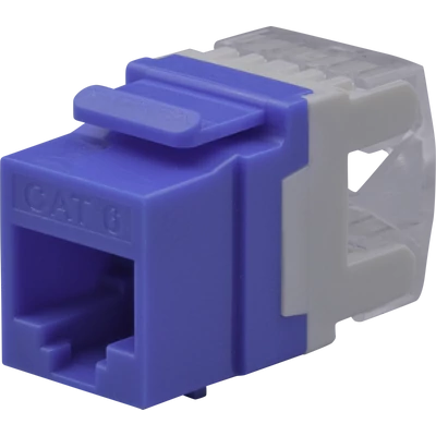 NESTRON NPN-KEY-1C6U-180C-BL Keystone UTP csatlakozó; Cat6; 180°; dual IDC ; kék