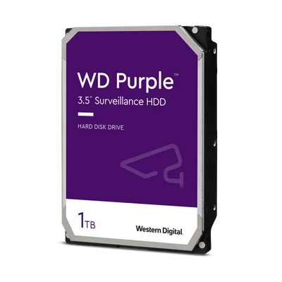 WESTERN DIGITAL WD11PURZ WD Purple; 1 TB biztonságtechnikai merevlemez; 24/7 alkalmazásra; nem RAID kompatibilis