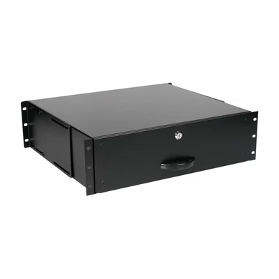 EQUIP EZD-3-B Rackszekrény kiegészítő - Cabinet Drawer, 3U, Black
