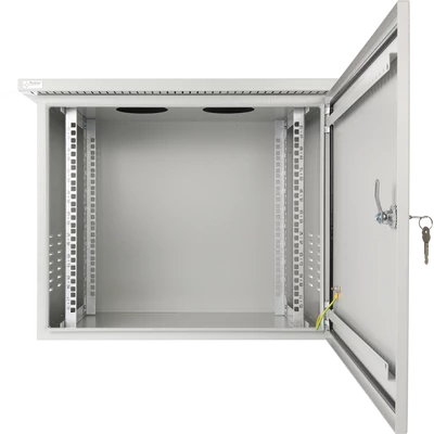 PULSAR RK964-G 19" 9U 600x400 fali rack szekrény; készre szerelt; vandálbiztos; szürke