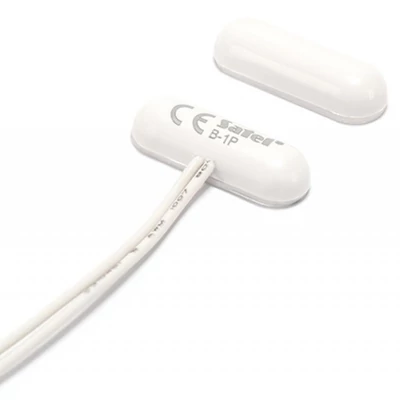 SATEL B-1P Mini ragasztható mágneses nyitásérzékelő; középső kábelkivezetés; fehér