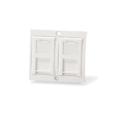 KELINE 601150 + KEJ-C6-S-TL(2) Giga+ Modulo50, 2xRJ45/s, süllyesztett Legrand Valena kerethez redőnyös porvédővel, csatlakozóval