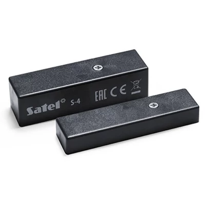 SATEL S-4 DG Mágneses nyitásérzékelő; felületre szerelhető; szabotázs áramkörrel; sötétszürke