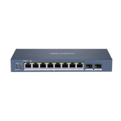 HIKVISION DS-3E1510P-SI 10 portos Gbit PoE switch ; 8 PoE + 2 SFP uplink port; smart menedzselhető