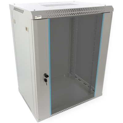 PULSAR RWA1564-G 19" 15U 600x450 fali rack szekrény; lapraszerelt; szürke; könnyített kialakítás