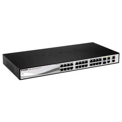 D-LINK DES-1210-28 24-port 10/100 Smart Switch + 2 Combo 1000BaseT/SFP + 2 Gigabit